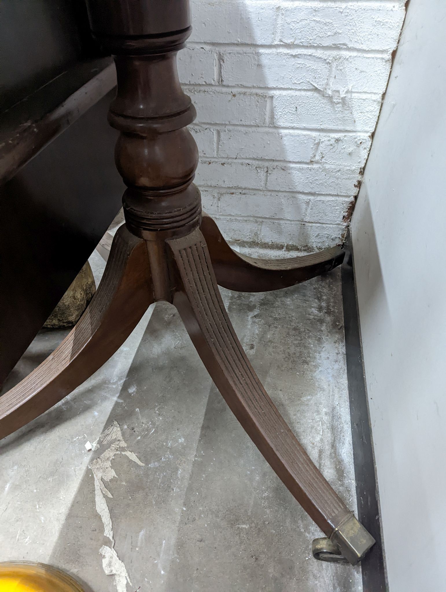 A Regency mahogany rectangular tilt top dining table, width 101cm, depth 118cm, height 72cm